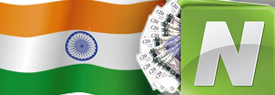 Indian flag and Neteller logo